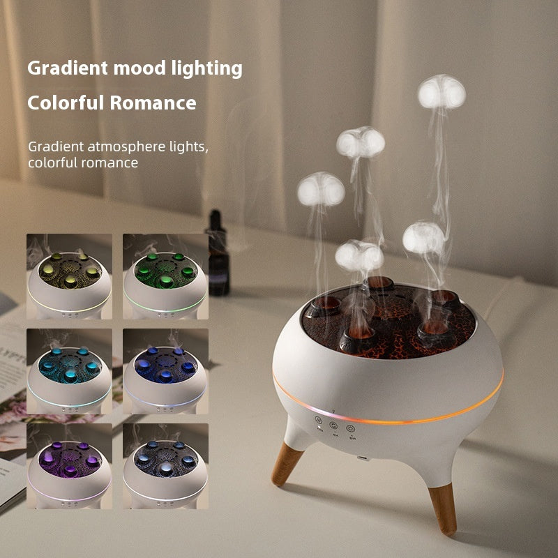 Household Intelligent Jellyfish Ultrasonic Air Humidifier Ultrasonic Porous Atomization Timing Remote Control Humidifier Aroma Diffuser. Shop Now 🛍️