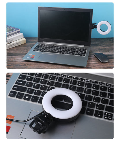 Video Conference 4 Inch Fill Light Computer Live Photography Light  LED Selfie Light USB Powered Round Camera Lamp Dimmable LED Ring Light With Phone Holder. Shop Now 🛍️