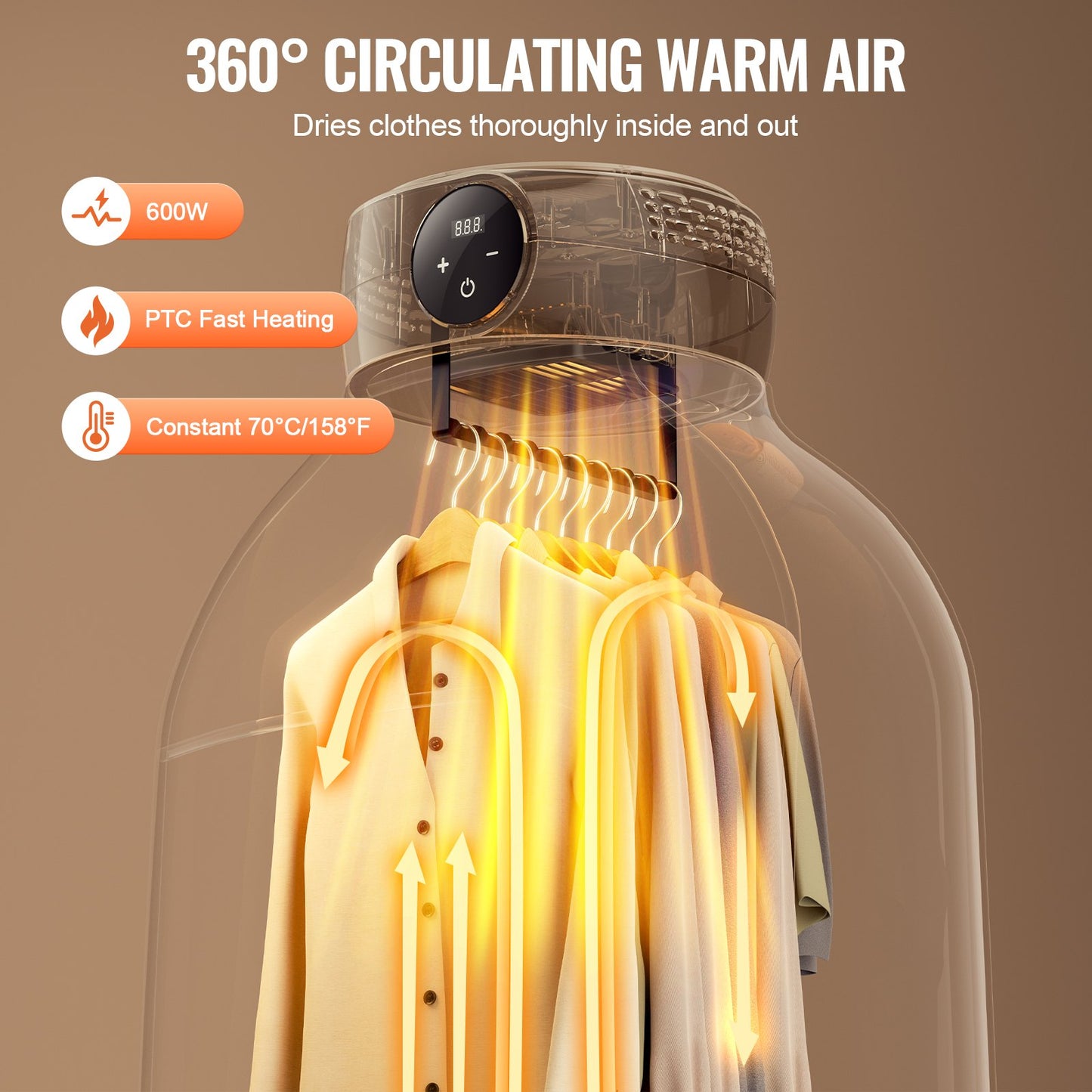 Portable Clothes Dryer, Clothes Dryer With Dryer Bag, PTC Heating. Shop Now 🛍️