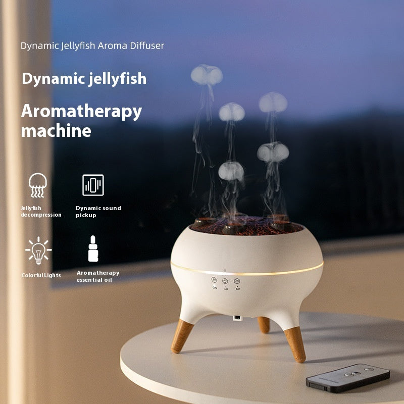 Household  Intelligent Jellyfish Ultrasonic Air Humidifier Ultrasonic Porous Atomization Timing Remote Control Humidifier Aroma Diffuser. Shop Now 🛍️