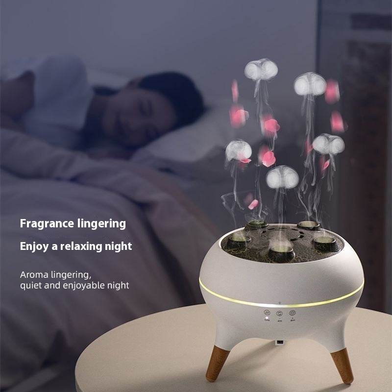 Household  Intelligent Jellyfish Ultrasonic Air Humidifier Ultrasonic Porous Atomization Timing Remote Control Humidifier Aroma Diffuser. Shop Now 🛍️