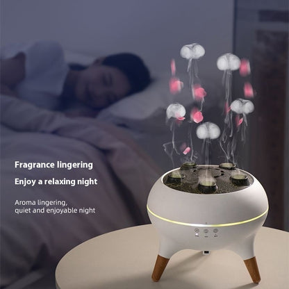 Household  Intelligent Jellyfish Ultrasonic Air Humidifier Ultrasonic Porous Atomization Timing Remote Control Humidifier Aroma Diffuser. Shop Now 🛍️