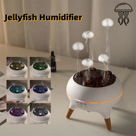Household  Intelligent Jellyfish Ultrasonic Air Humidifier Ultrasonic Porous Atomization Timing Remote Control Humidifier Aroma Diffuser. Shop Now 🛍️