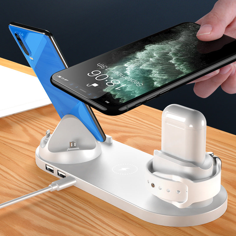Wireless Charger For IPhone Fast Charger For Phone Fast Charging Pad For Phone Watch 6 In 1 Charging Dock Station. Shop Now 🛍️