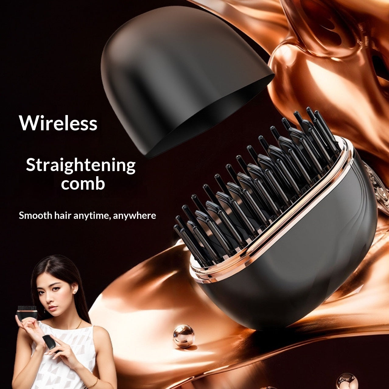 New Mini Charging Hair Straightener Comb. Shop Now 🛍️